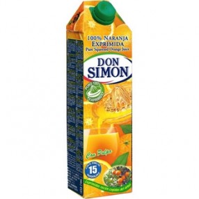 DON SIMON zumo de naranja exprimida envase 1 L